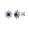 Gabriel Lusso Diamond and Blue Sapphire Stud Earrings EG14834W45SA