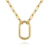 Gabriel 14K Yellow Gold Chain Necklace with Rectangle Drop NK7151Y4JJJ