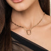 Gabriel 14K Yellow Gold Chain Necklace with Rectangle Drop NK7151Y4JJJ