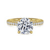 Gabriel & Co. 14K Yellow Gold 1/2 Way Round Engagement Ring ER16570R10Y44JJ