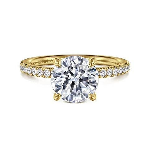 Gabriel & Co. 14K Yellow Gold 1/2 Way Round Diamond Engagement Ring ER16570R8Y44JJ