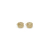 14K Yellow Gold Cushion Shape Omega Back Earrings, 4.9g