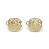 14K Yellow Gold Cushion Shape Omega Back Earrings, 4.9g