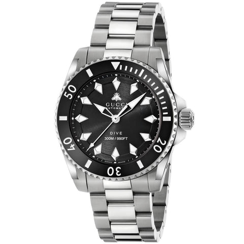 Gucci Dive 40MM Black Dial Black Ceramic Bezel Men's Watch YA136353