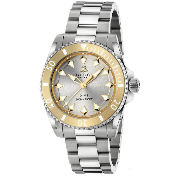 Gucci Dive Unisex 40MM Silver Dial with Bee Quartz Watch YA136357