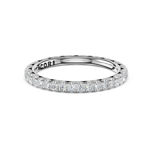 Tacori Petite Crescent French Pave Diamond Wedding Band HT254515B