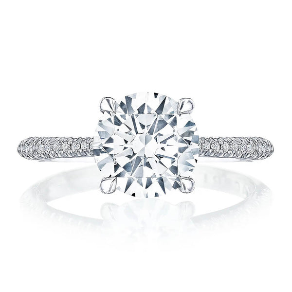 Tacori 18K White Gold 1/2 Way Round Solitaire Engagement Ring HT2581RD8