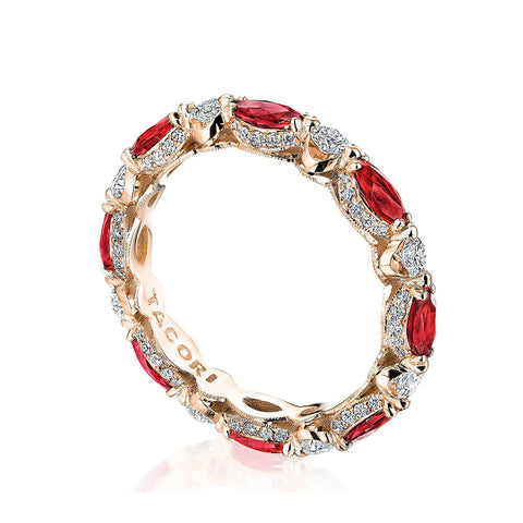 Classic Crescent RoyalT Marquise Ruby and Round Diamond Eternity Band HT2681PK65RB