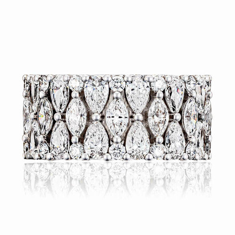 Tacori Classic Crescent RoyalT Marquise and Pear Mosaic Band HT2693W7512