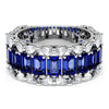 Tacori Classic Crescent RoyalT Emerald and Pear Blue Sapphire Mosaic Band HT269565BS112