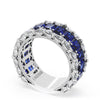 Tacori Classic Crescent RoyalT Emerald and Pear Blue Sapphire Mosaic Band HT269565BS112