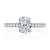 A.JAFFE Oval Center Diamond Pave Engagement Ring ME2021Q/193B