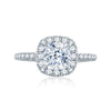 A.JAFFE Cushion Halo Diamond Engagement Ring ME2169Q/206
