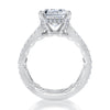 A.JAFFE Three Row Emerald Cut Center Diamond Engagement Ring MECEC2872Q/400