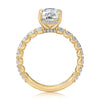 A.JAFFE Four Claw Prongs Hidden Halo Oval Center Engagement Ring MECOV3089T/371