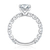 A.JAFFE 18K White Gold Oval Center Engagement Ring MECOV3696L/420