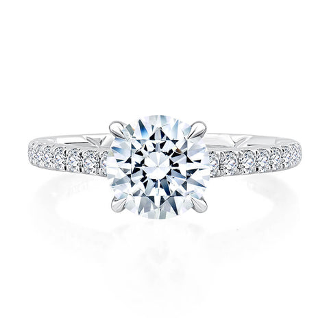 A.JAFFE Round Center Diamond Engagement Ring MECRD2772Q/199