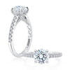 A.JAFFE Round Center Diamond Engagement Ring MECRD2772Q/199