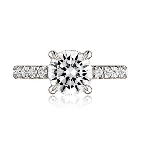 A.JAFFE 18K White Gold Diamond Engagement Ring MECRD3051L/275