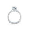A.JAFFE Peek-A-Boo Pavé Profile Cushion Center Engagement Ring MES760Q/207