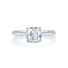 A.JAFFE Peek-A-Boo Pavé Profile Cushion Center Engagement Ring MES760Q/207