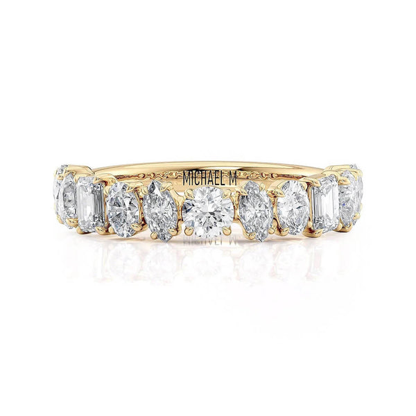 Michael M 18K Yellow Gold Ladies Diamond Wedding Band R814B