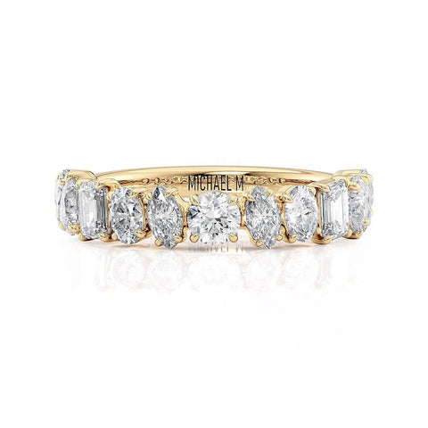 Michael M 18K Yellow Gold Ladies Diamond Wedding Band R814B