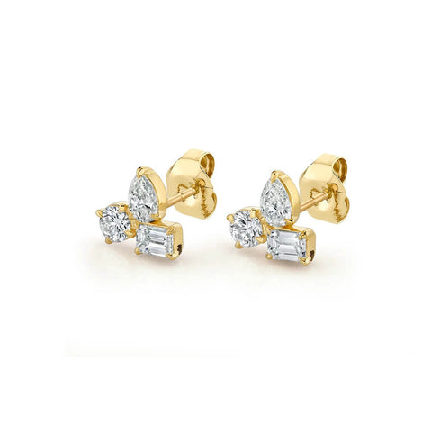 Michael M Montage 3 Cluster Stud Earrings ER617