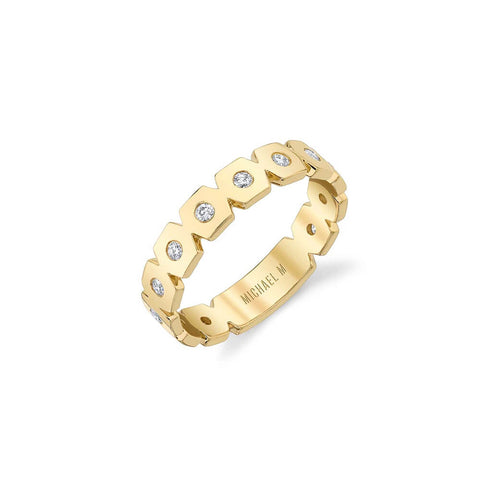 Michael M Signature Bezel Infinity Wedding Band B439