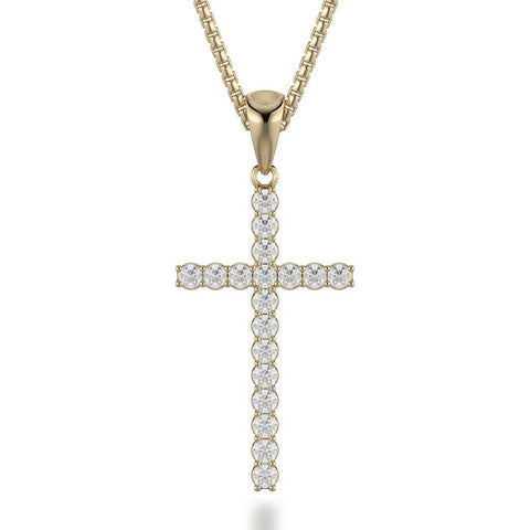 Michael M Classic Diamond Cross Necklace MP236