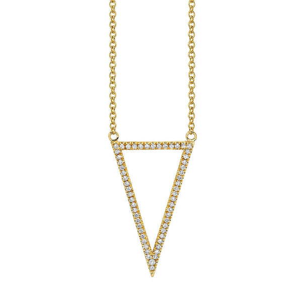 Michael M Geometric Triangle Diamond Pendant P226