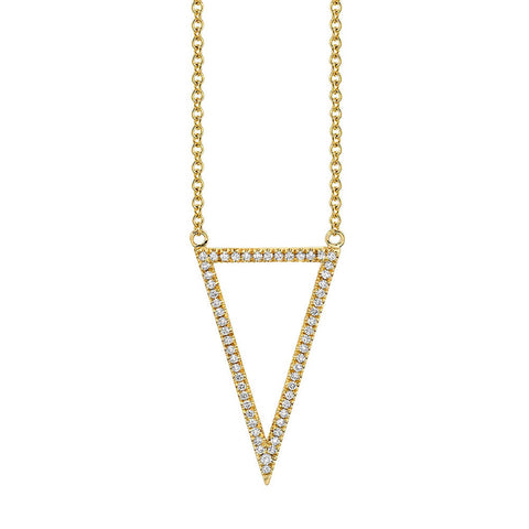 Michael M Geometric Triangle Diamond Pendant P226