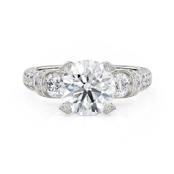 Michael M Trinity Diamond Engagement Ring R471-2