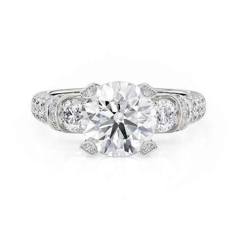 Michael M Trinity Diamond Engagement Ring R471-2