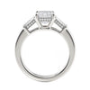Michael M Trinity Emerald Center Diamond Engagement Ring R807-2