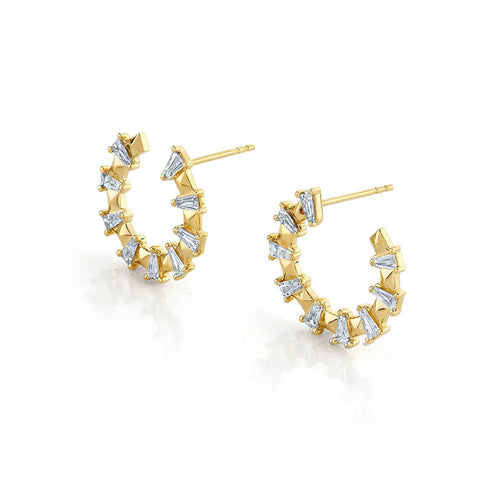 Michael M Montage Baguette Front-to-Back Hoops ER616
