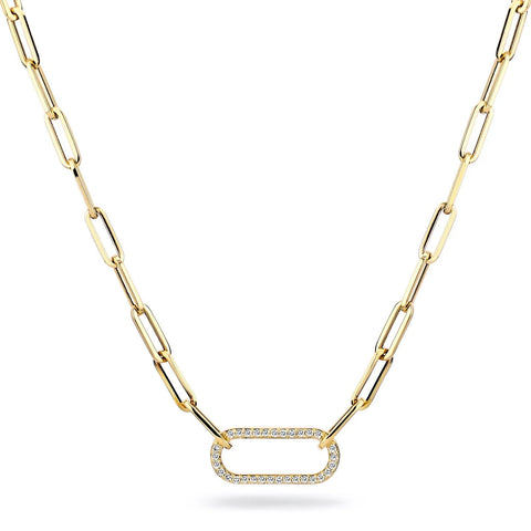 Michael M Small Pavé Link Necklace CN353