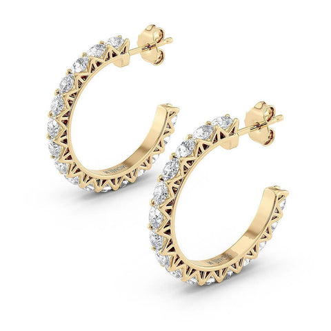 Michael M Meksian Diamond Hoop Earrings ER601