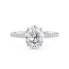 Michael M Crown Oval Center Diamond Engagement Ring R749-2 Oval