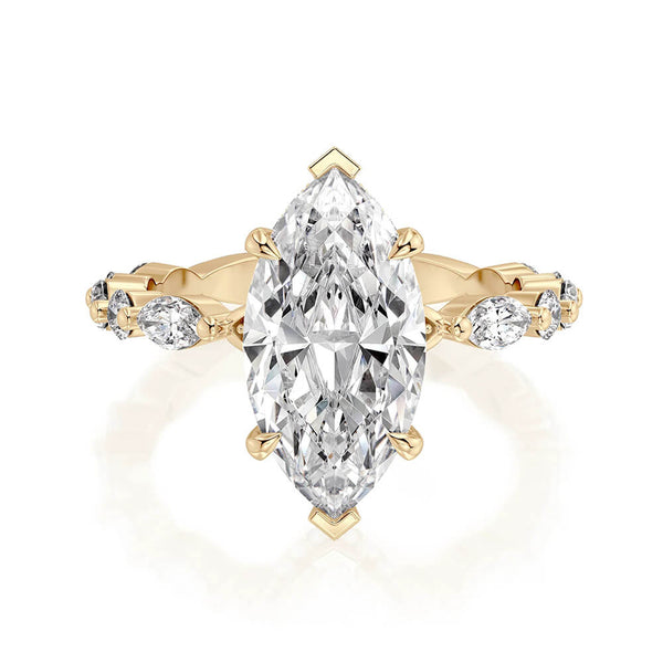Michael M Montage Marquise Center Diamond Engagement Ring R802-3 Marquise