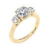 Michael M Trinity 18K White Gold Engagement Ring R805-1.5RD