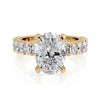 Michael M Meksian Oval Center Diamond Engagement Ring R903-3