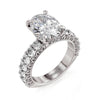 Michael M Meksian Oval Center Diamond Engagement Ring R903-3