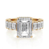 Michael M Meksian Emerald Cut Center Diamond Engagement Ring R904-3 Emerald