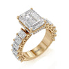 Michael M Meksian Emerald Cut Center Diamond Engagement Ring R904-3 Emerald