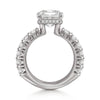 Michael M Meksian Emerald Cut Center Diamond Engagement Ring R904-3 Emerald