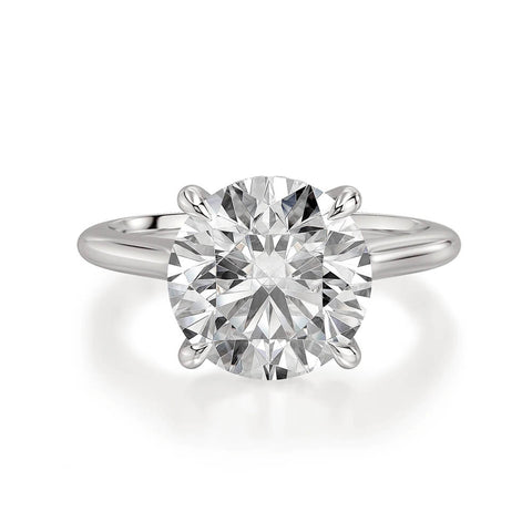 Michael M Crown Hidden Halo Solitaire Engagement Ring R828-3 Round