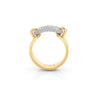 Michael M Two Tone Pave Luxe Link Ring F360PV