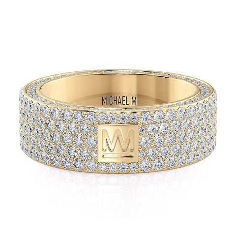 Michael M 14K Yellow Gold Diamond Men's Wedding Band MB119