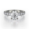 Michael M Crown Oval Center Diamond Engagement Ring R731-2